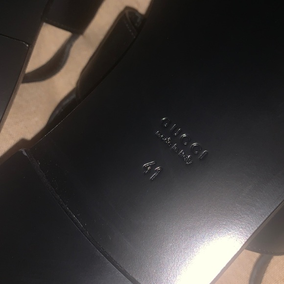 GUCCI NYLON WED LIFFORD JAKARTA LEATHER SANDALs - Picture 4 of 5